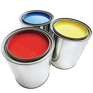 Paint Tins (Red, Yellow and Blue)